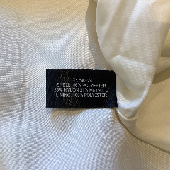 Exploded Metallic Floral Jacquard Organza Tiered Ankle Length  Dress Size 8 NWT - Picture 12 of 17